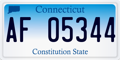 CT license plate AF05344