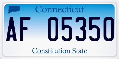CT license plate AF05350
