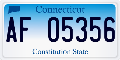 CT license plate AF05356