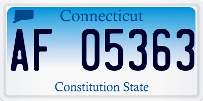 CT license plate AF05363