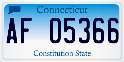 CT license plate AF05366
