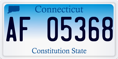 CT license plate AF05368