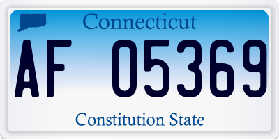 CT license plate AF05369