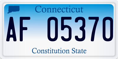 CT license plate AF05370