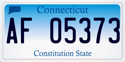 CT license plate AF05373