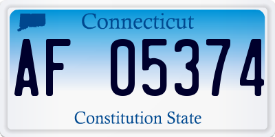 CT license plate AF05374