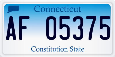 CT license plate AF05375