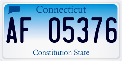CT license plate AF05376