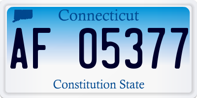 CT license plate AF05377