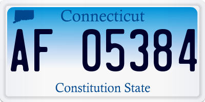 CT license plate AF05384