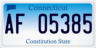 CT license plate AF05385
