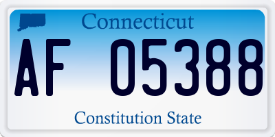 CT license plate AF05388