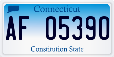 CT license plate AF05390