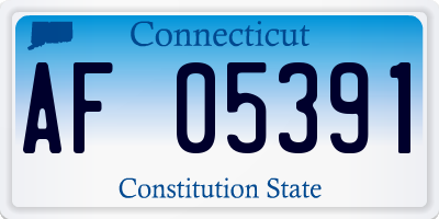CT license plate AF05391