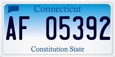 CT license plate AF05392