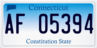 CT license plate AF05394