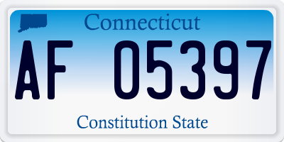 CT license plate AF05397