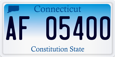 CT license plate AF05400