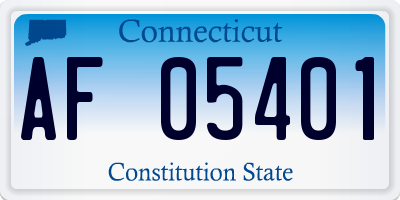 CT license plate AF05401