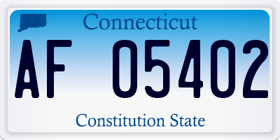 CT license plate AF05402