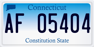 CT license plate AF05404