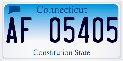 CT license plate AF05405