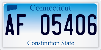 CT license plate AF05406
