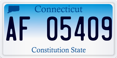 CT license plate AF05409