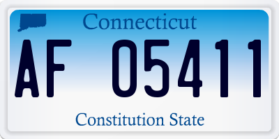 CT license plate AF05411