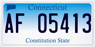 CT license plate AF05413