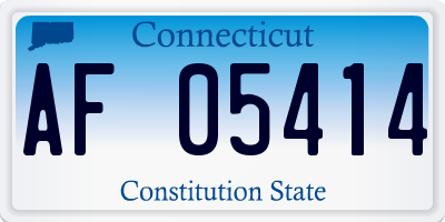 CT license plate AF05414