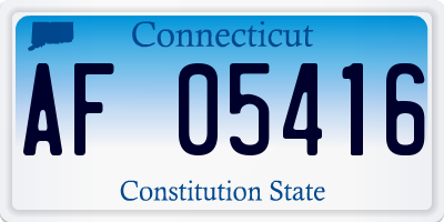CT license plate AF05416