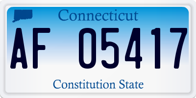 CT license plate AF05417