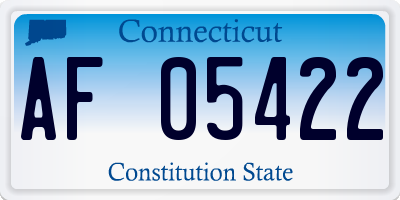 CT license plate AF05422