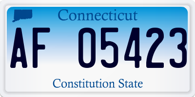 CT license plate AF05423