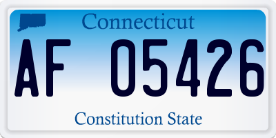 CT license plate AF05426