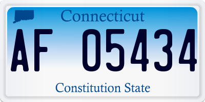 CT license plate AF05434