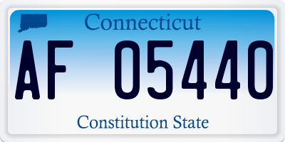 CT license plate AF05440