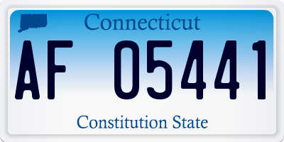 CT license plate AF05441