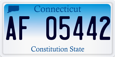 CT license plate AF05442