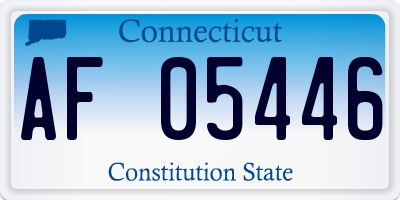 CT license plate AF05446
