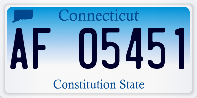 CT license plate AF05451