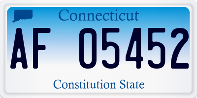 CT license plate AF05452