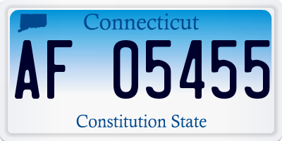 CT license plate AF05455
