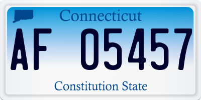 CT license plate AF05457