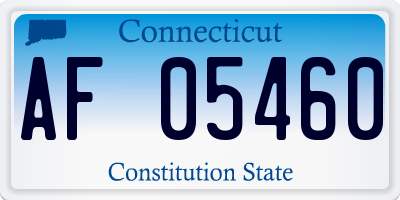 CT license plate AF05460