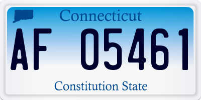 CT license plate AF05461