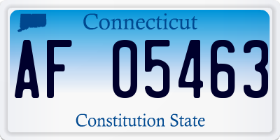 CT license plate AF05463
