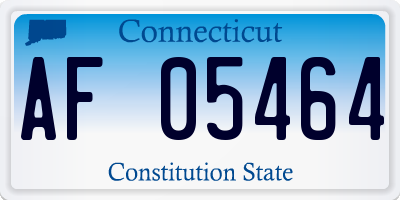 CT license plate AF05464
