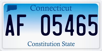CT license plate AF05465